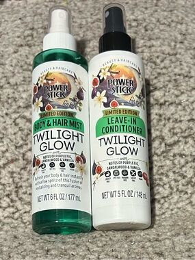 Twilight Glow Body & Hair Mist and Leave-In Conditioner — Green & White